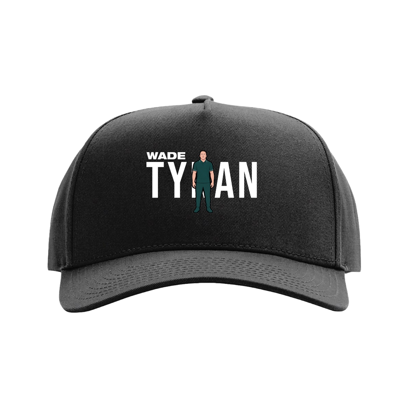 Full Fabric Five-Panel Champ Cap — Player Name in Black