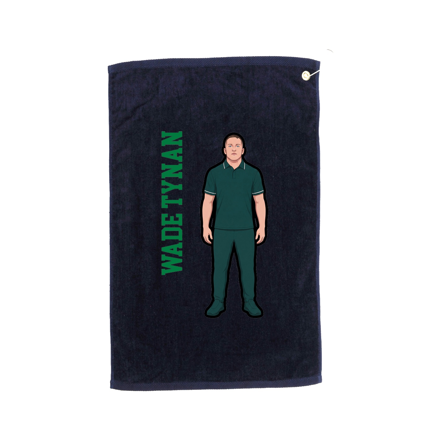 Golf Towel — Name Vertical in Navy