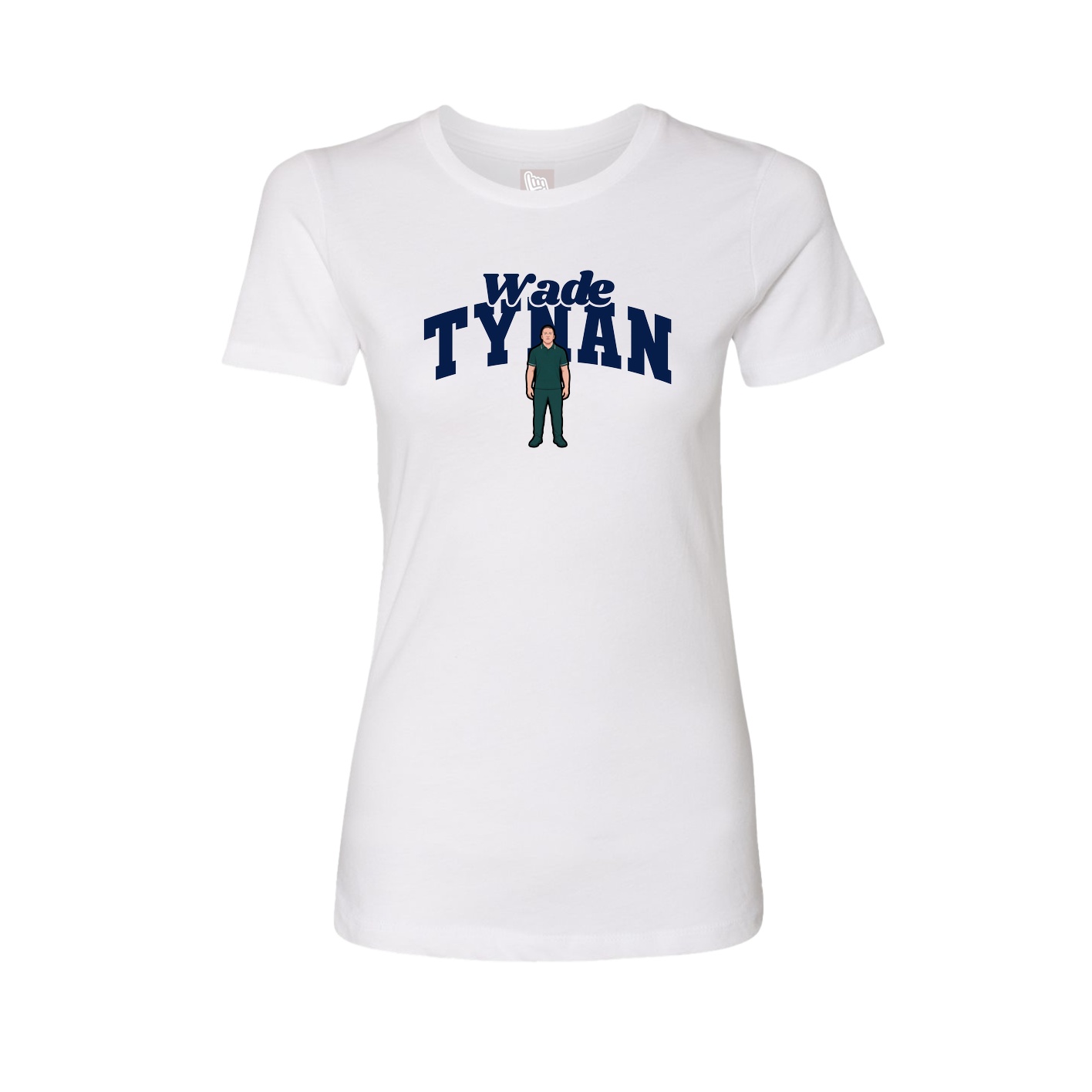 Fitted Women's Tee — Signature Arch in White
