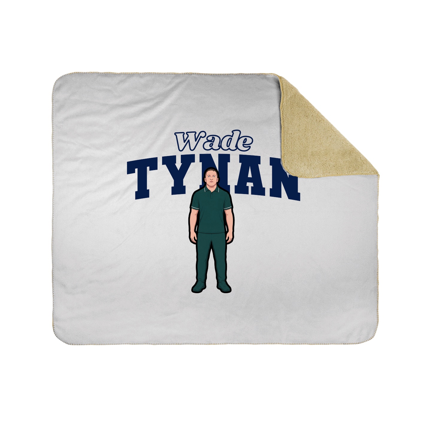Throw Blanket — Name Arch in White