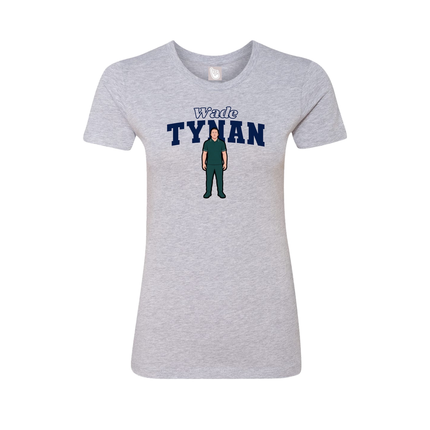 Fitted Women's Tee — Name Arch in Grey