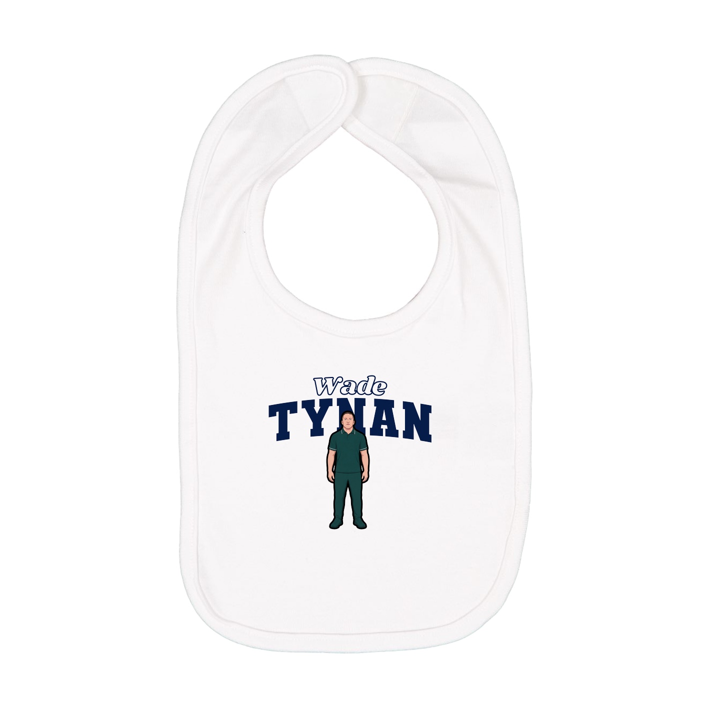 Infant Bib — Name Arch in White
