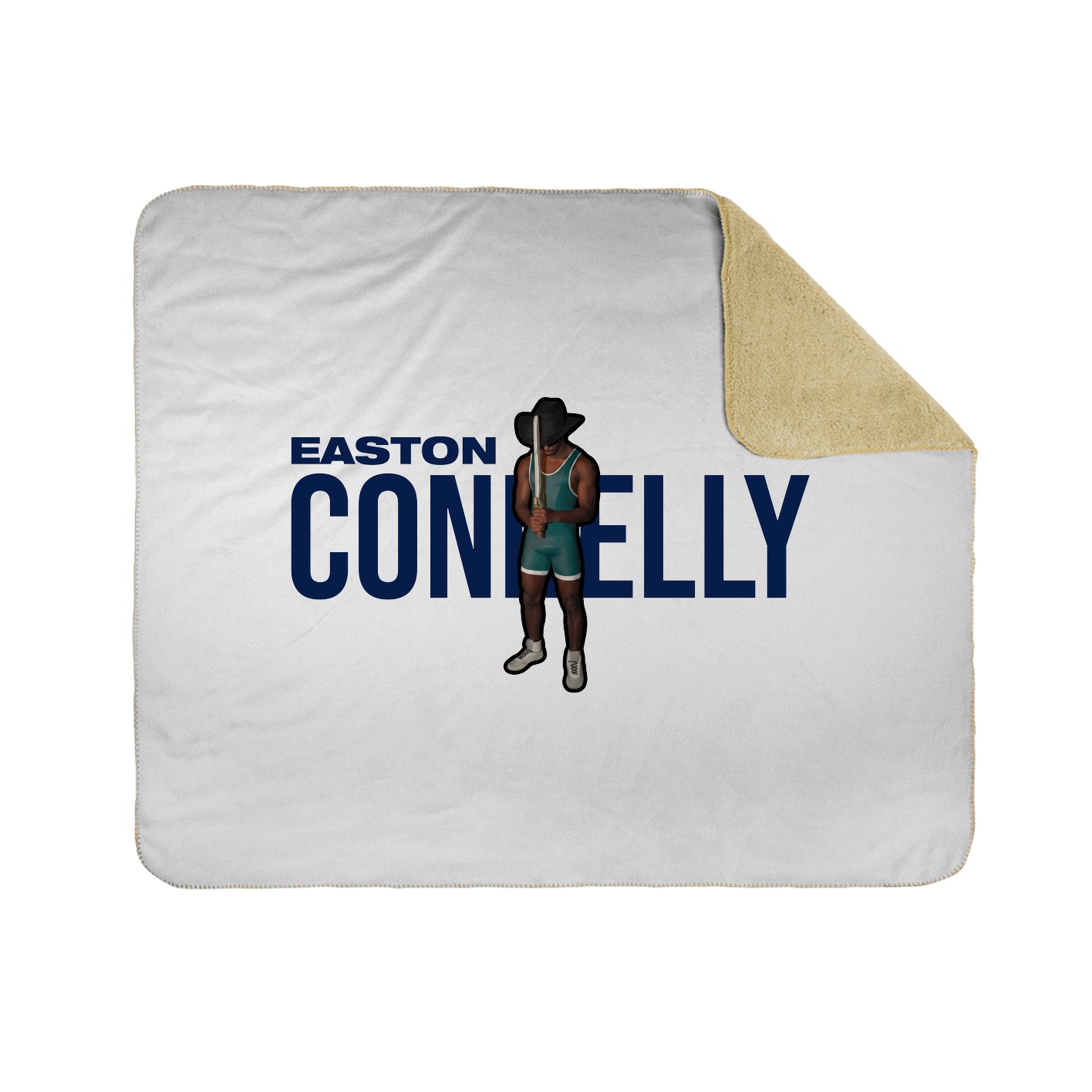 Throw Blanket — Player Name in White