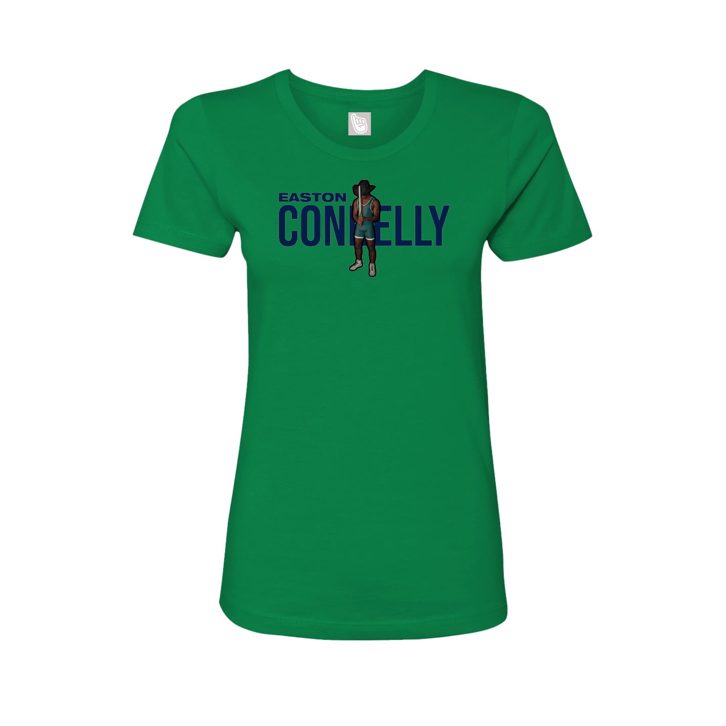 Fitted Women's Tee — Player Name in Green