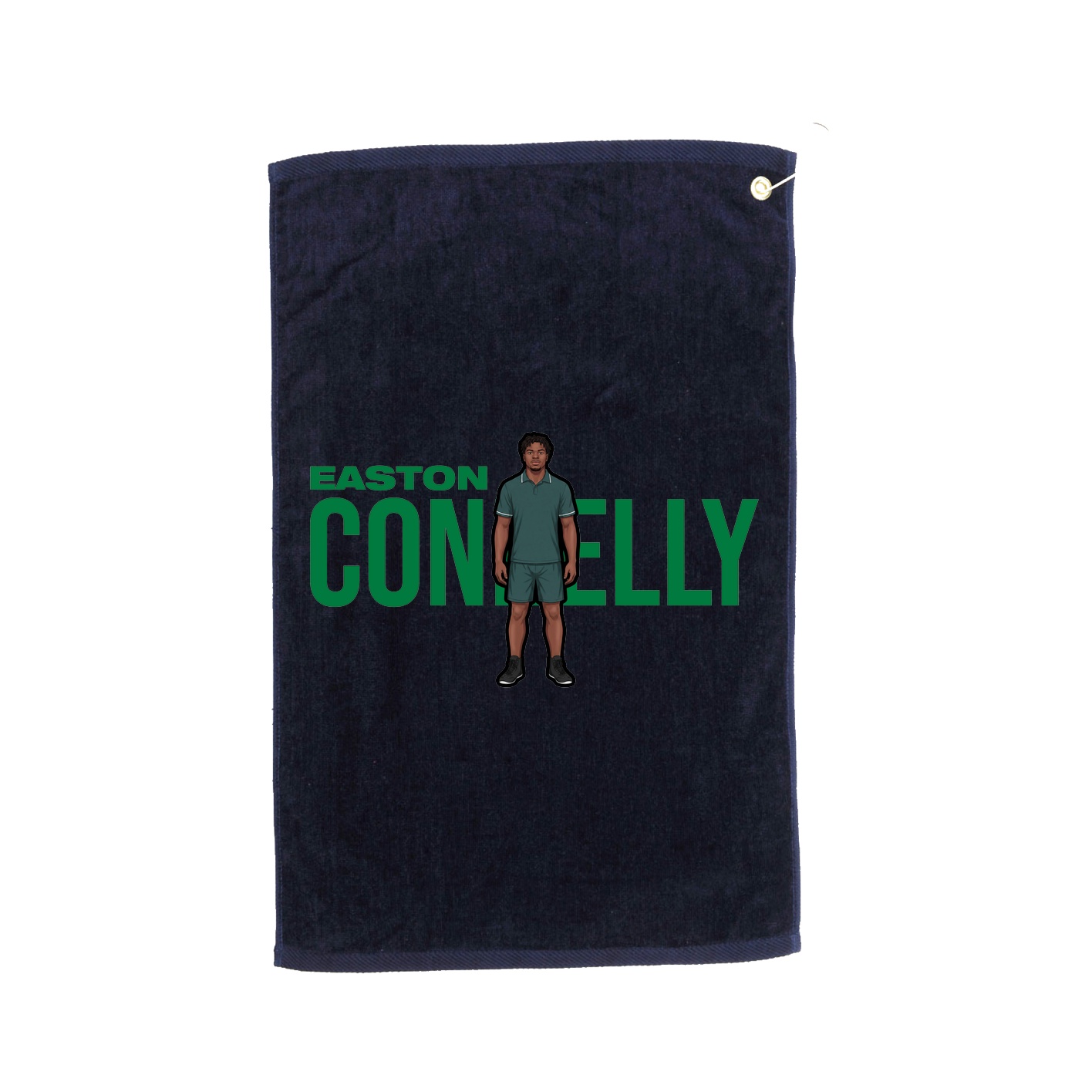 Golf Towel — Player Name in Navy