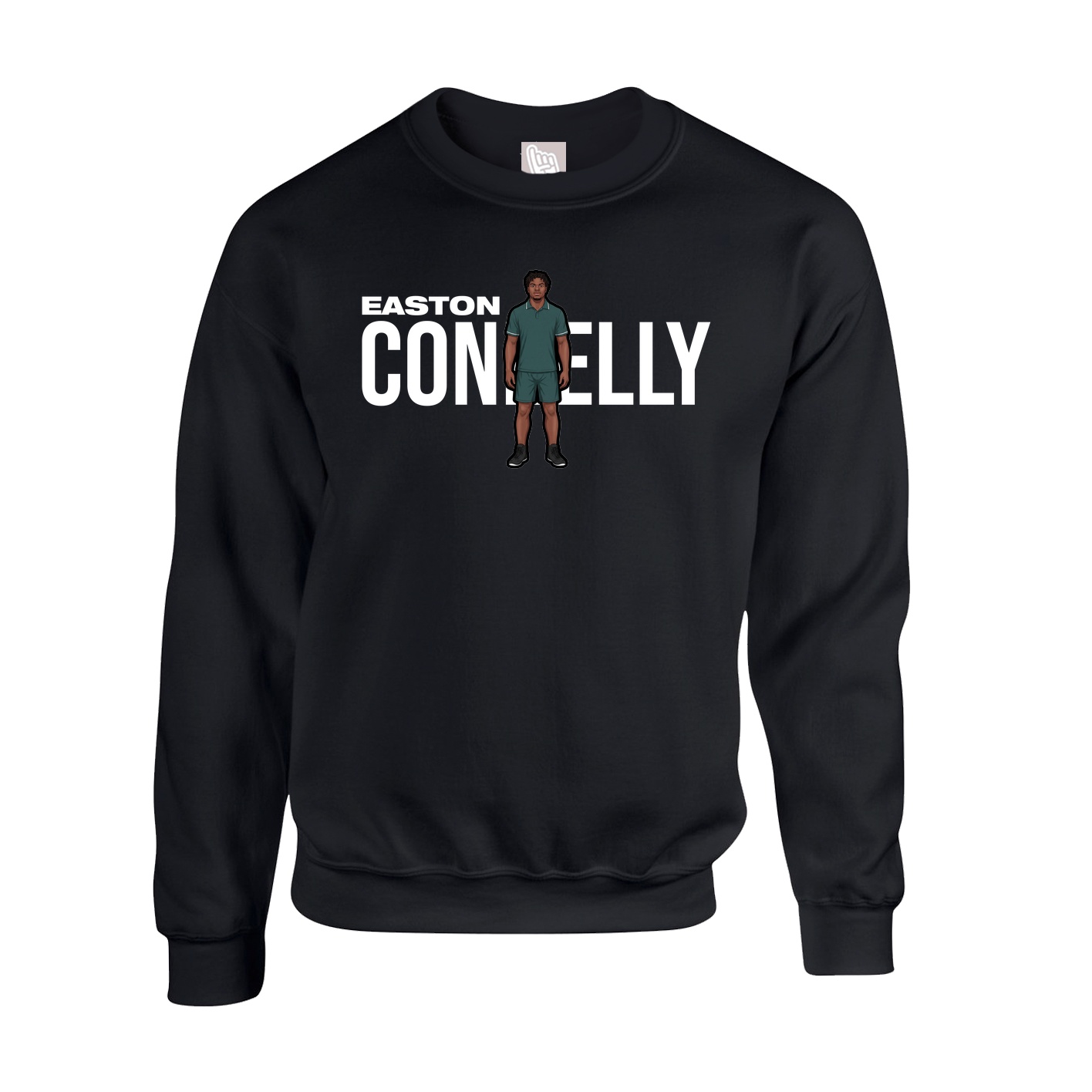 Fleece Crew — Player Name in Black