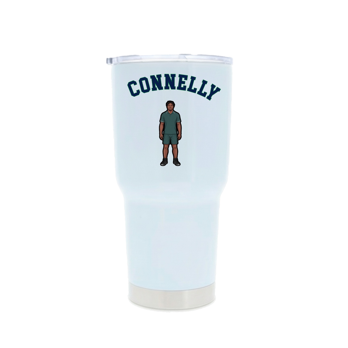 30oz Stainless Steel Tumbler — Shirsey Arch in White
