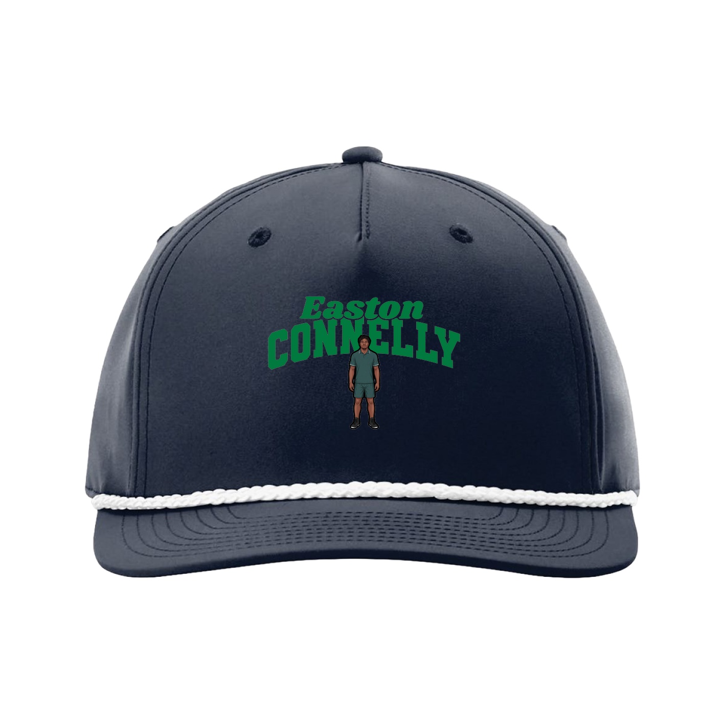 Five-Panel Classic Rope Cap — Signature Arch in Navy