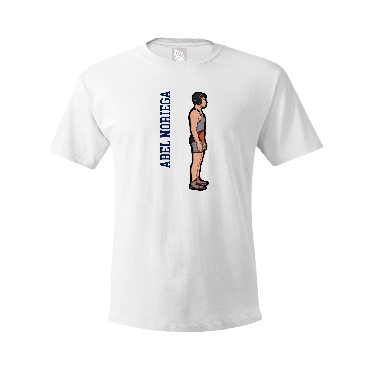 Tee — Name Vertical in White