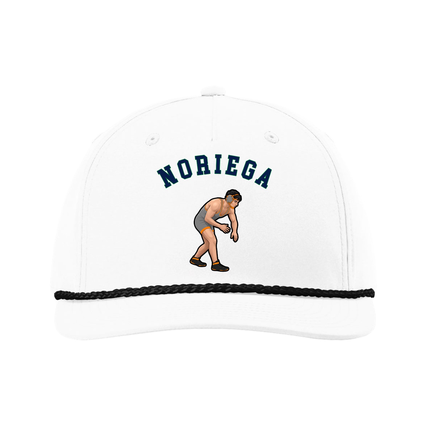 Five-Panel Classic Rope Cap — Shirsey Arch in White