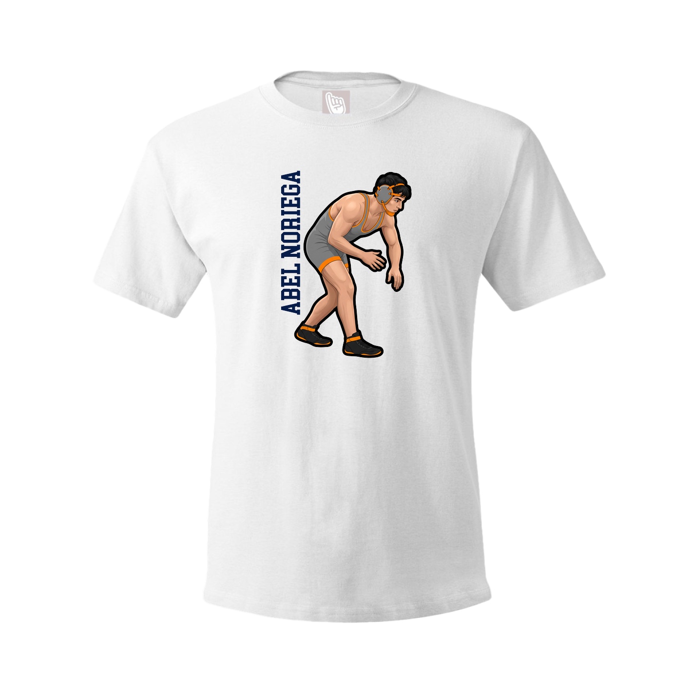 Tee — Name Vertical in White