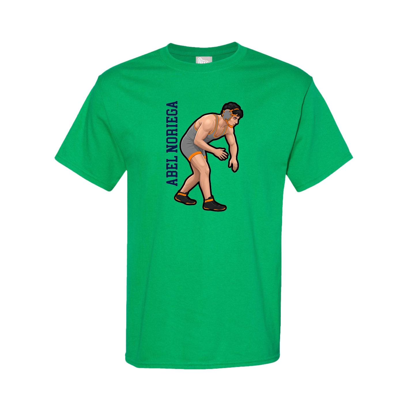 Youth Tee — Name Vertical in Green