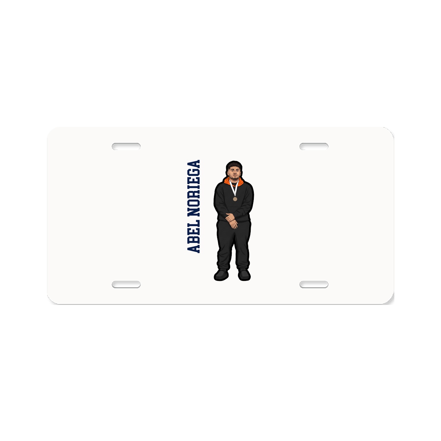 License Plate — Name Vertical in Classic