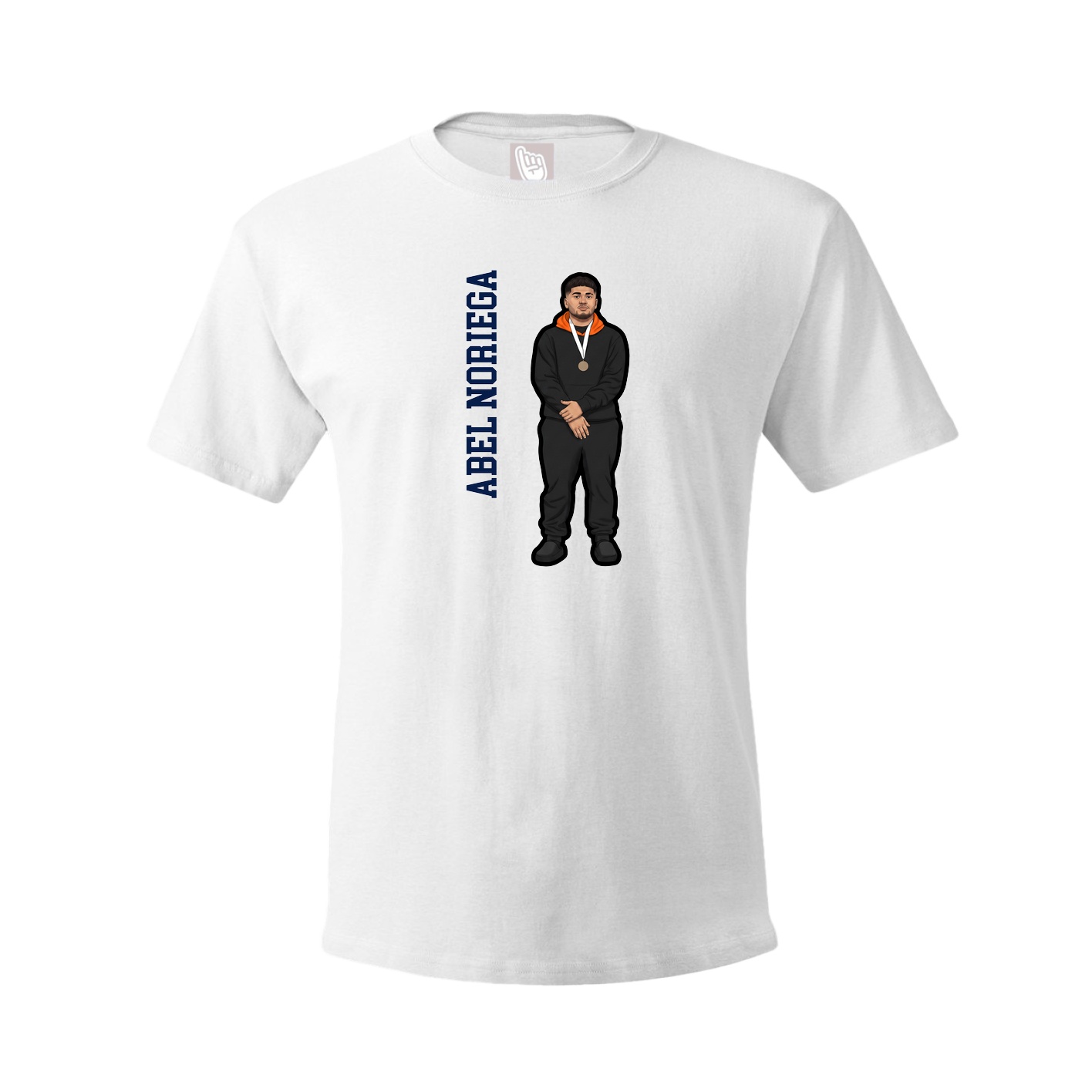 Youth Tee — Name Vertical in White
