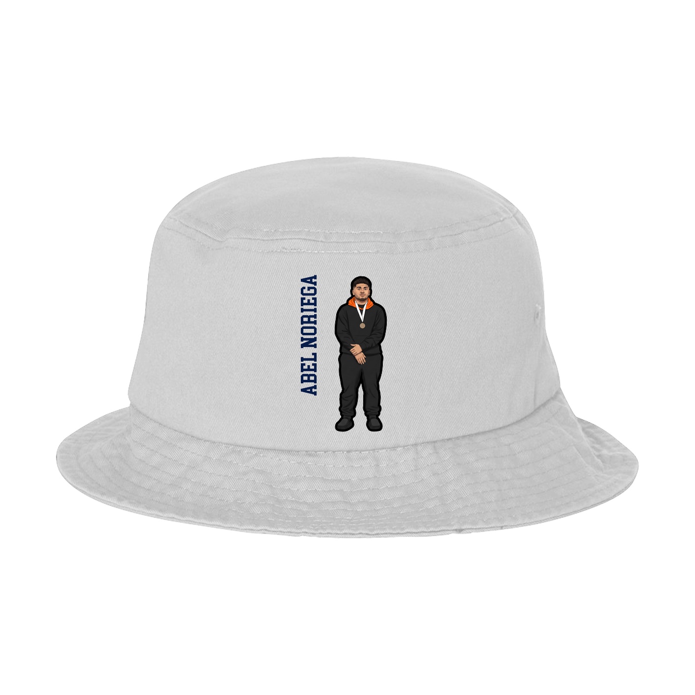 Bucket Cap — Name Vertical in White