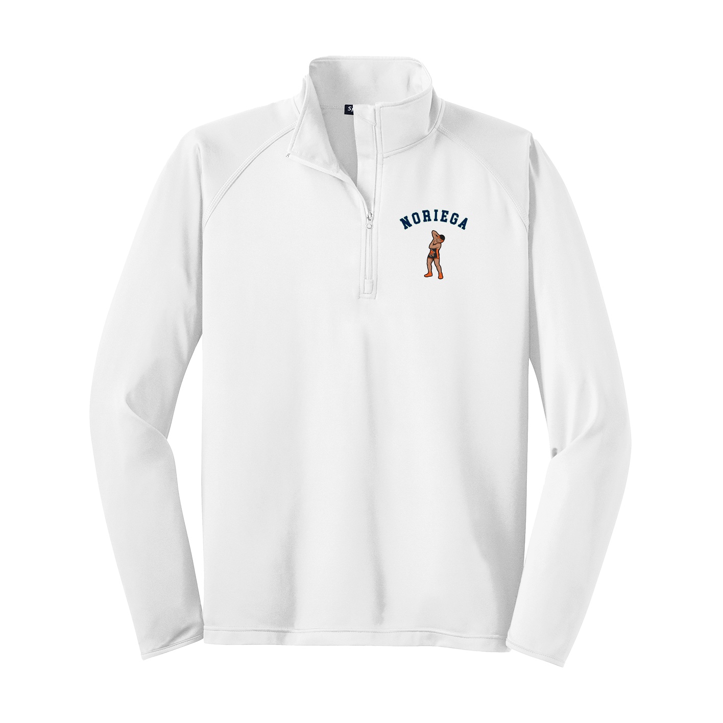 Q-Zip Pullover — Shirsey Arch in White