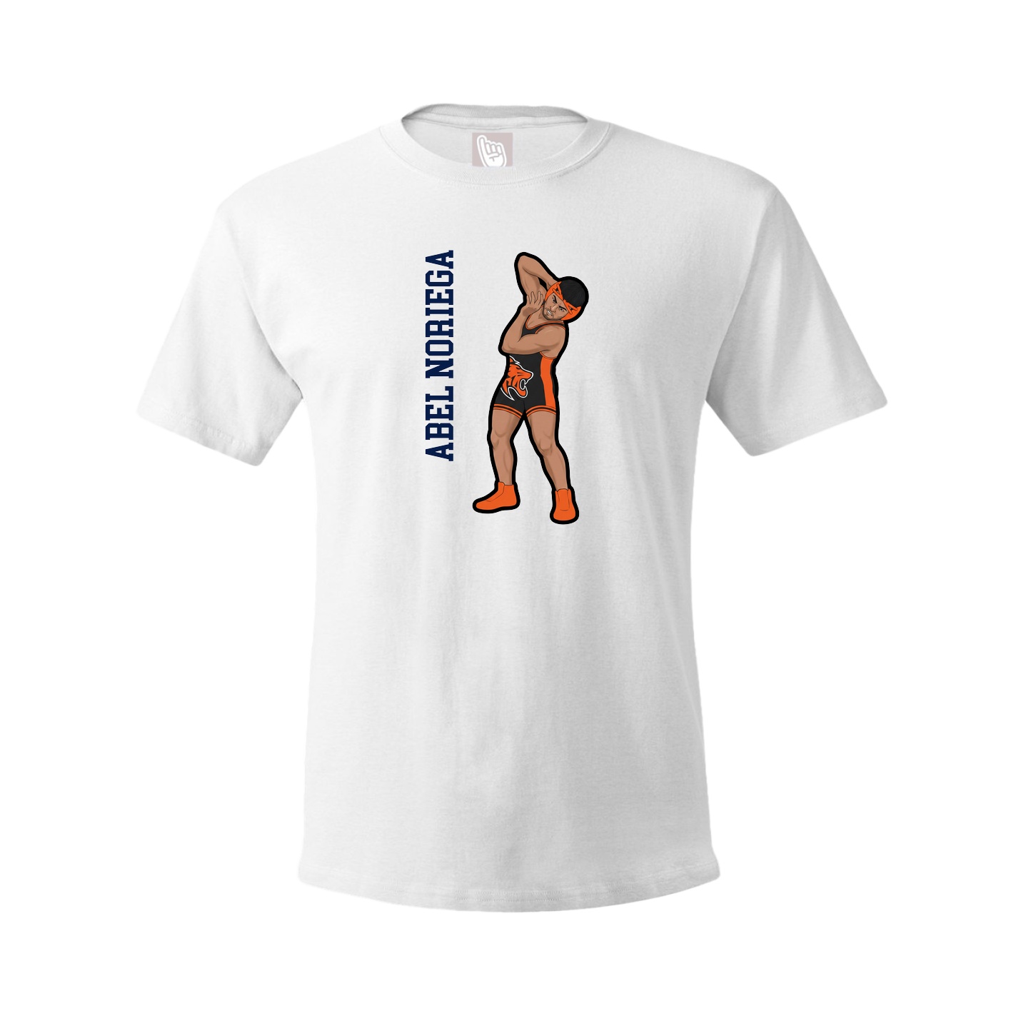 Tee — Name Vertical in White