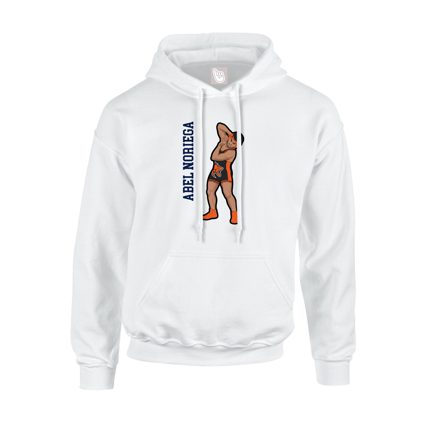 Youth Hoodie — Name Vertical in White