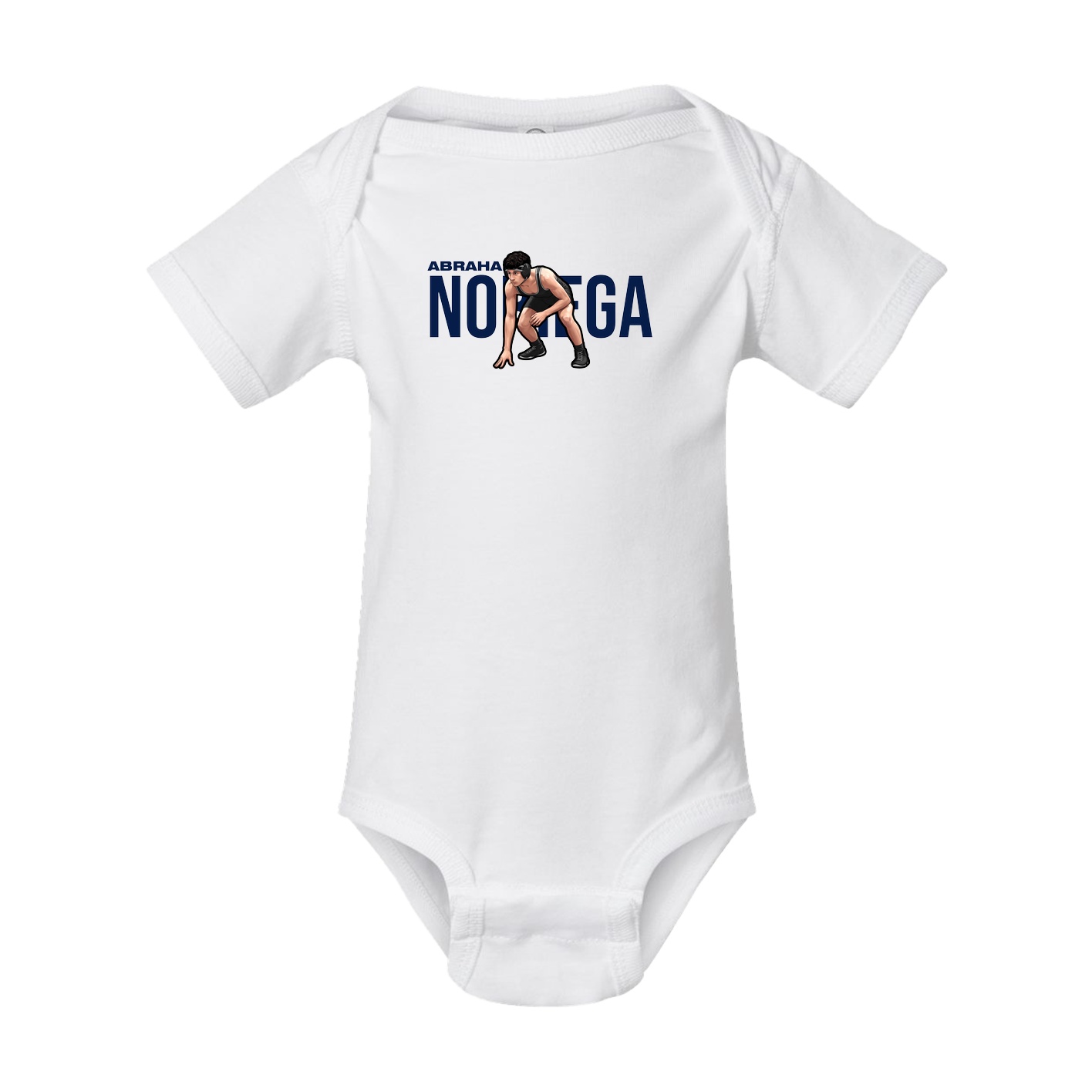 Baby Onesie — Player Name in White