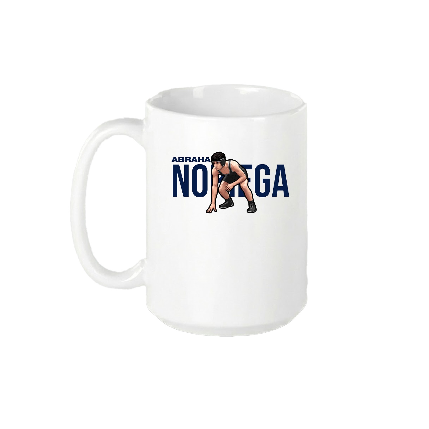 15oz Coffee Mug — Player Name in White