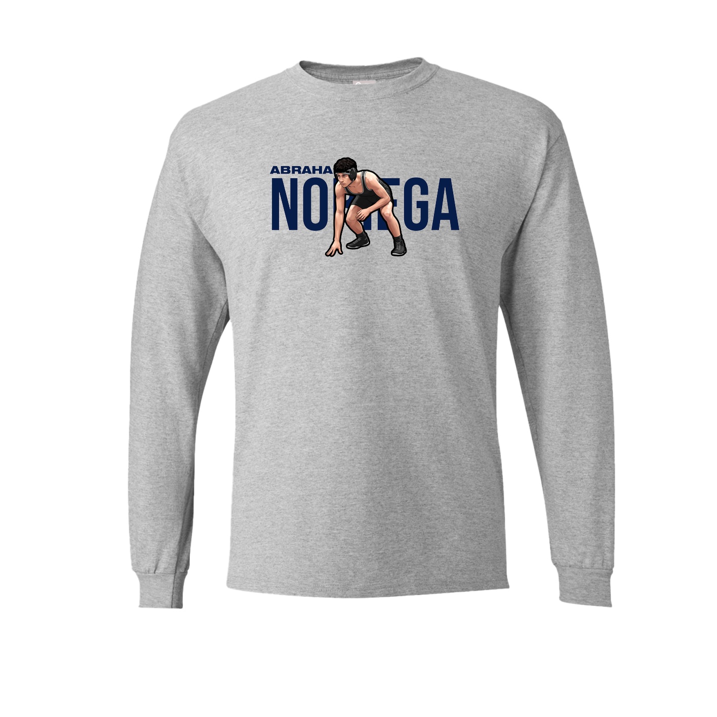 Long Sleeve Tee — Player Name in Grey