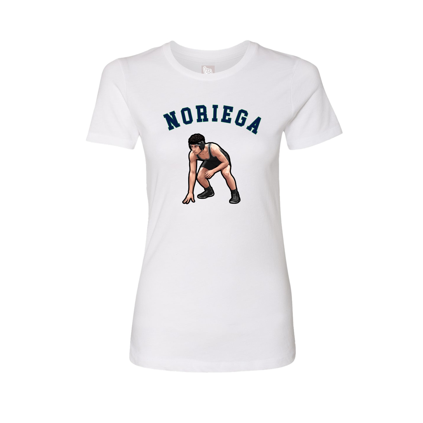 Fitted Women's Tee — Shirsey Arch in White