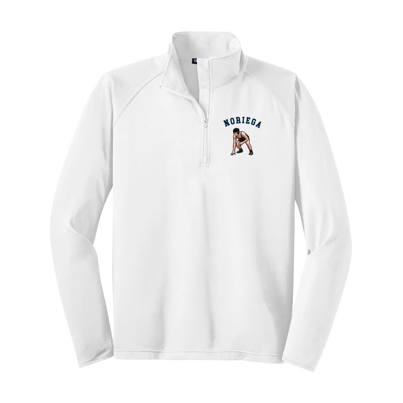 Q-Zip Pullover — Shirsey Arch in White