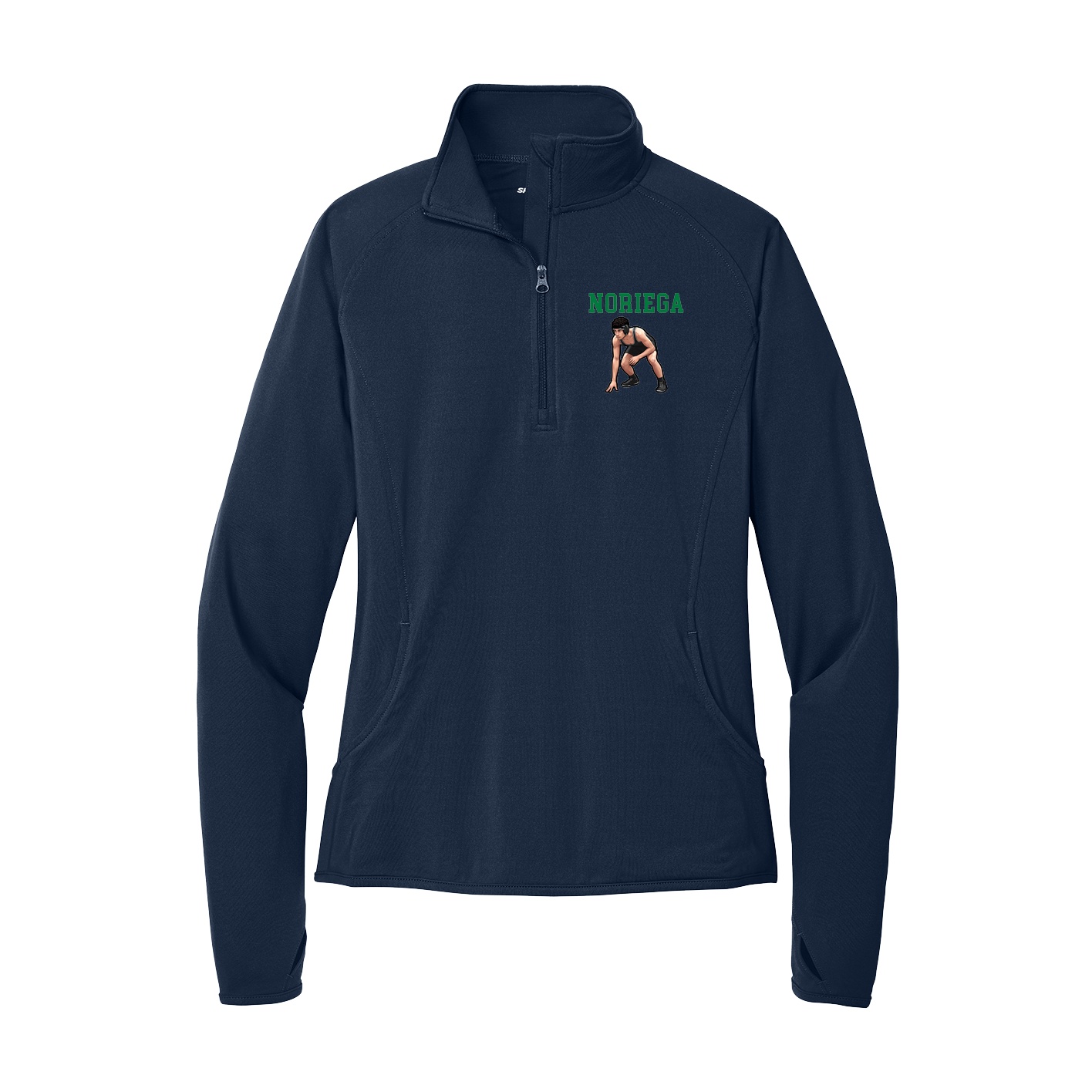 Women's Q-Zip Pullover — Shirsey in Navy