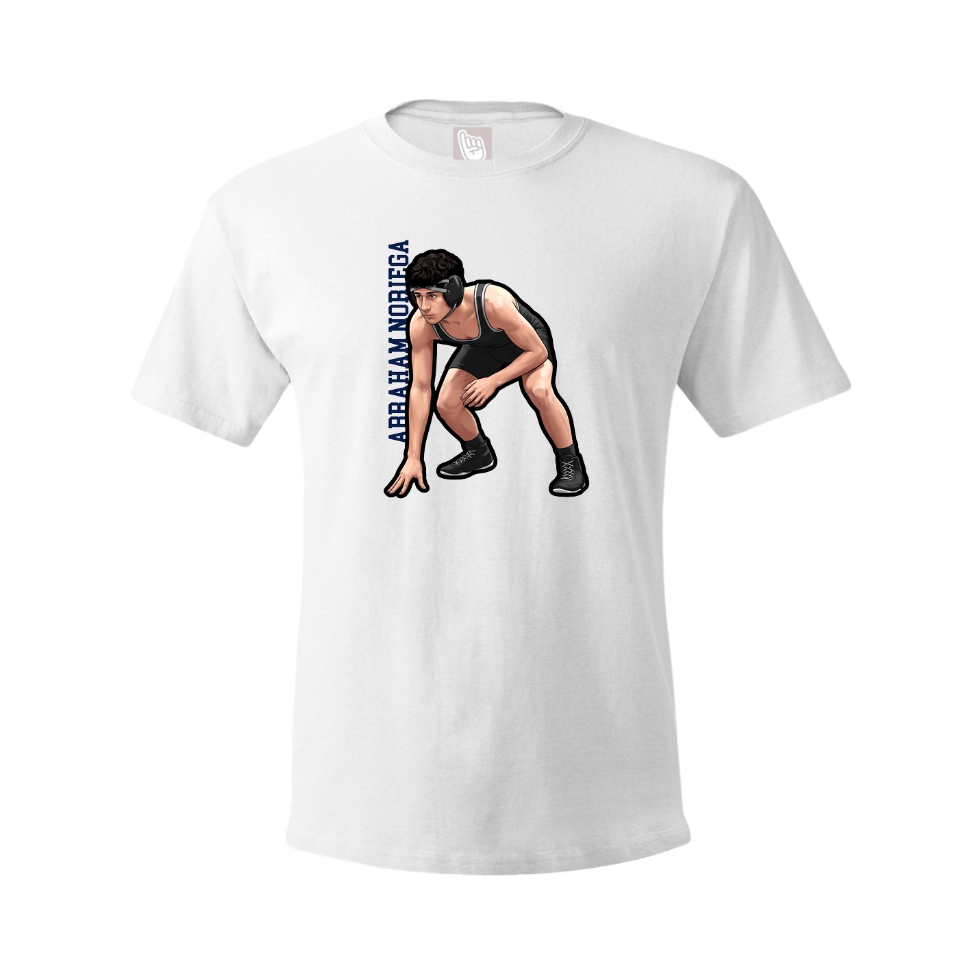 Tee — Name Vertical in White