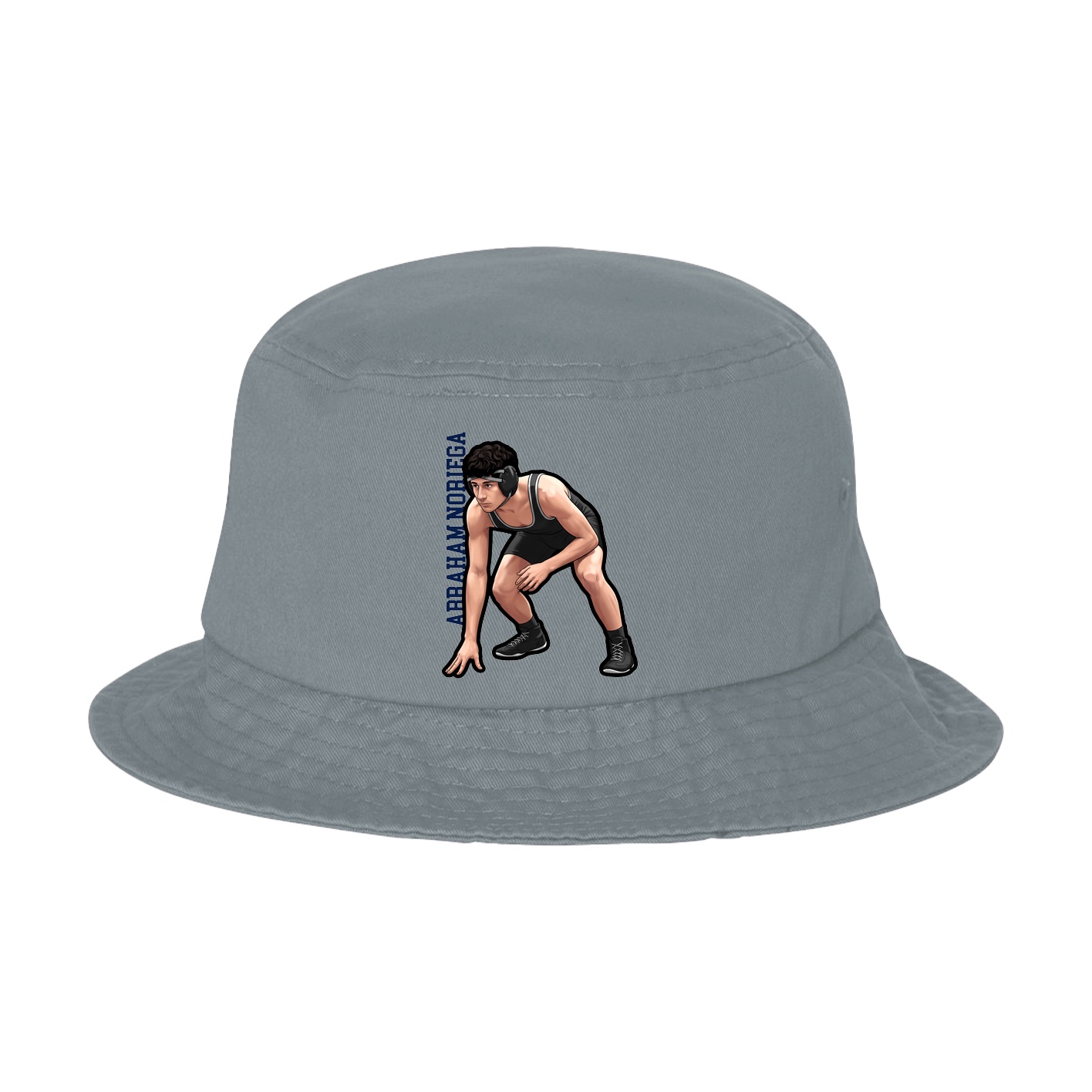 Bucket Cap — Name Vertical in Grey