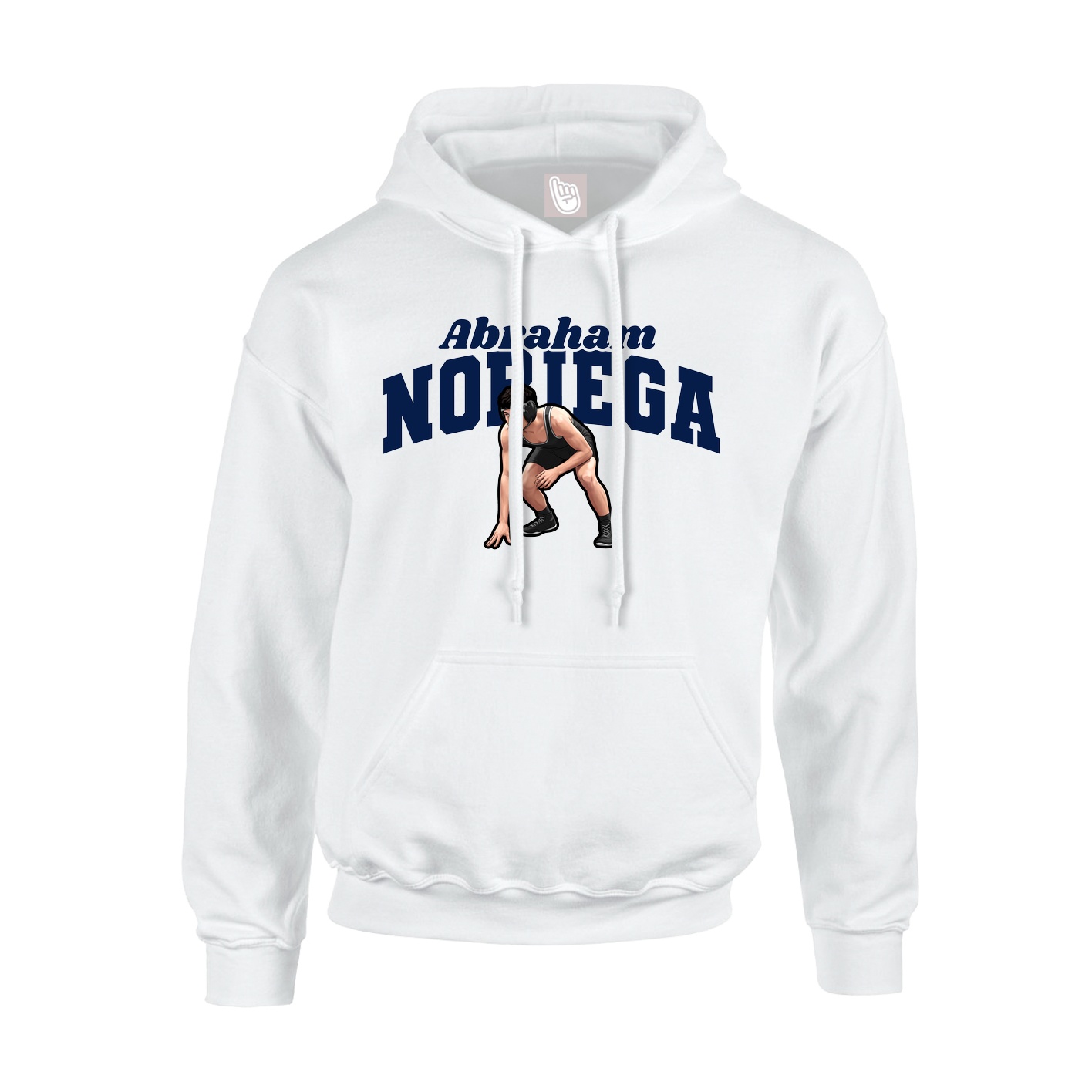 Youth Hoodie — Signature Arch in White
