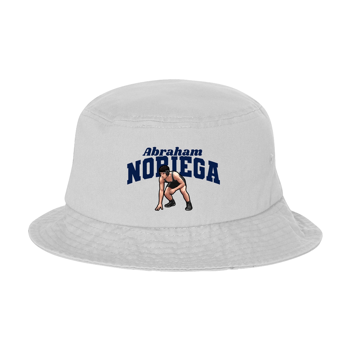 Bucket Cap — Signature Arch in White