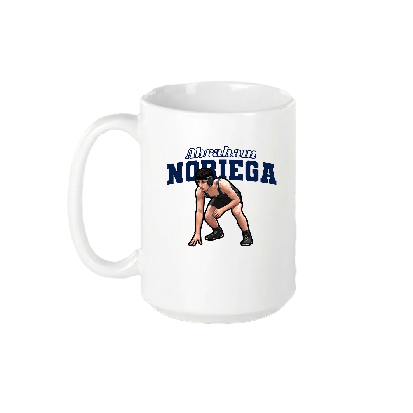 15oz Coffee Mug — Name Arch in White
