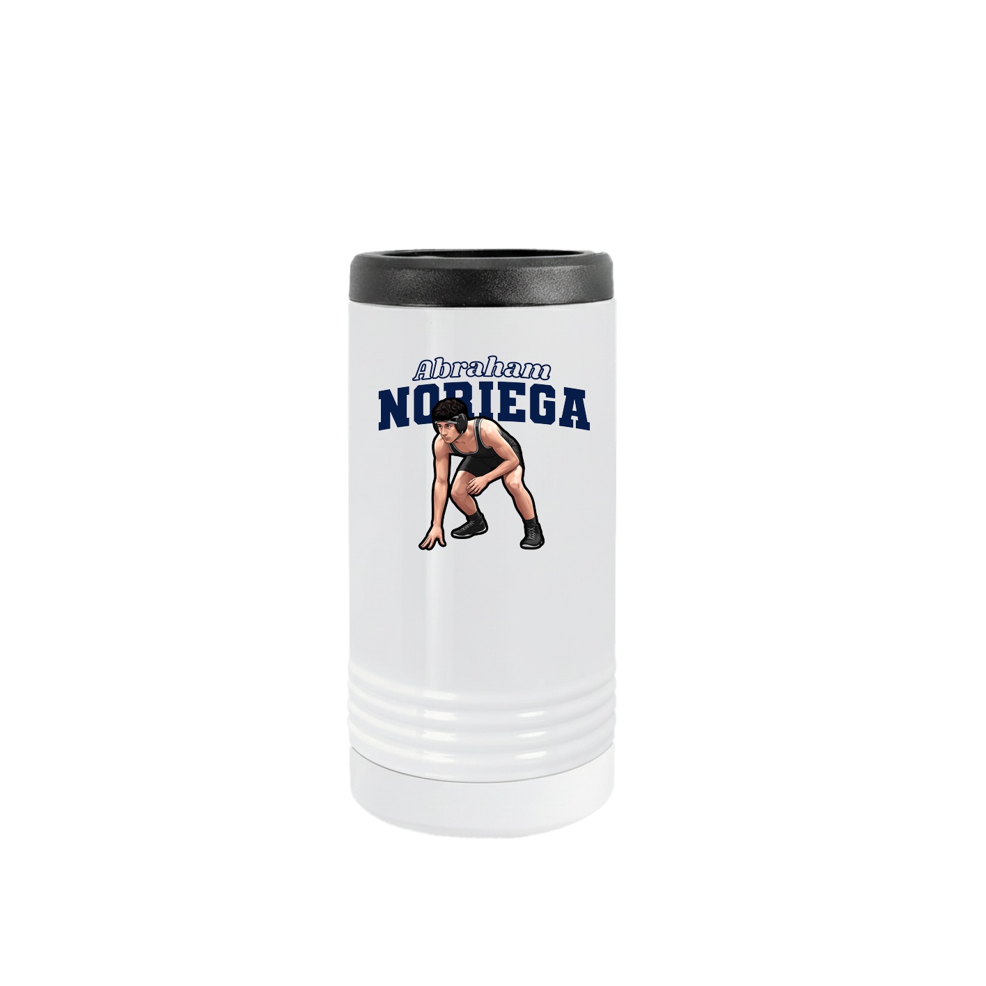 Slim Beverage Holder — Name Arch in White
