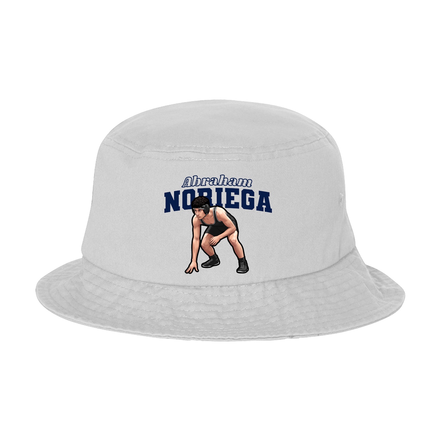 Bucket Cap — Name Arch in White