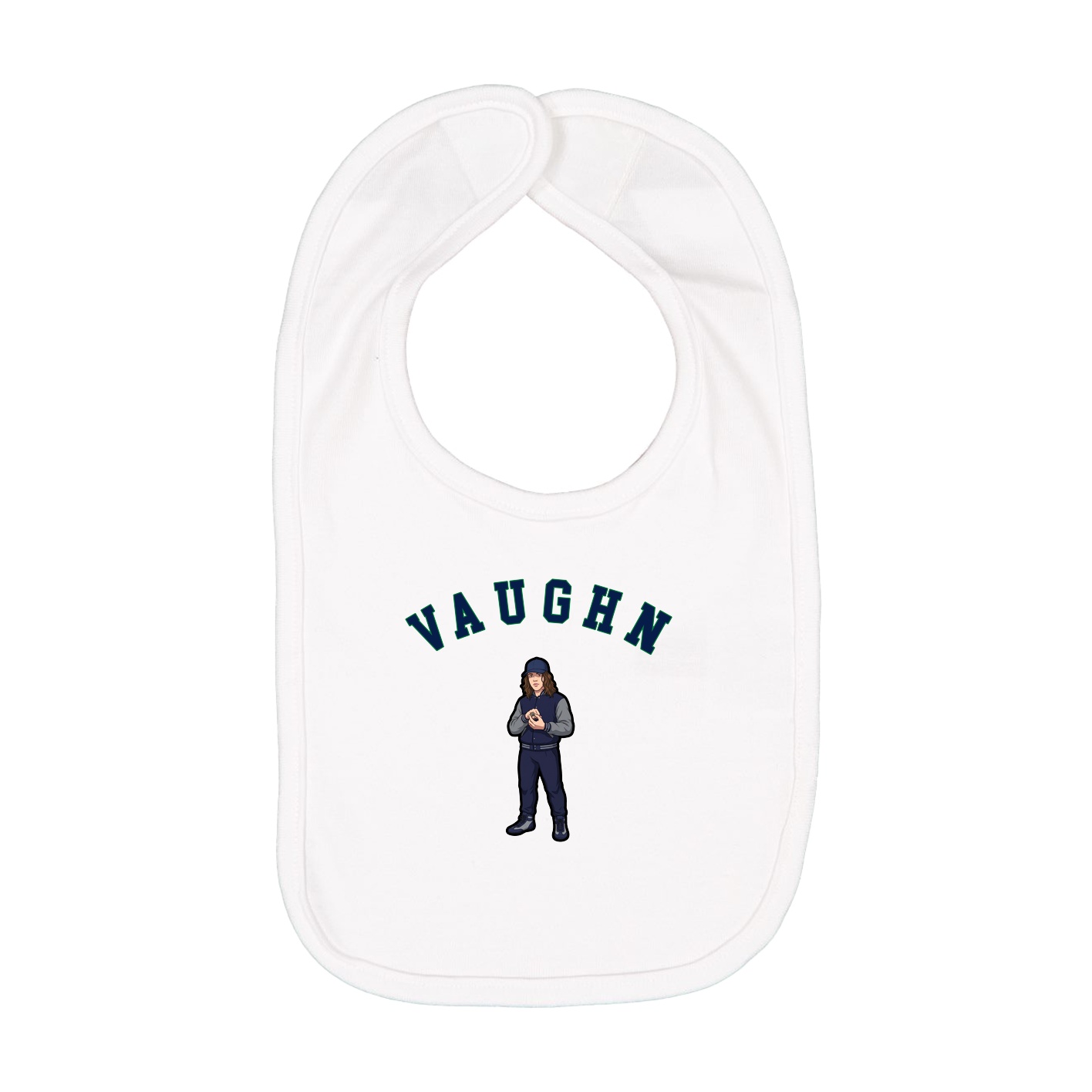 Infant Bib — Shirsey Arch in White