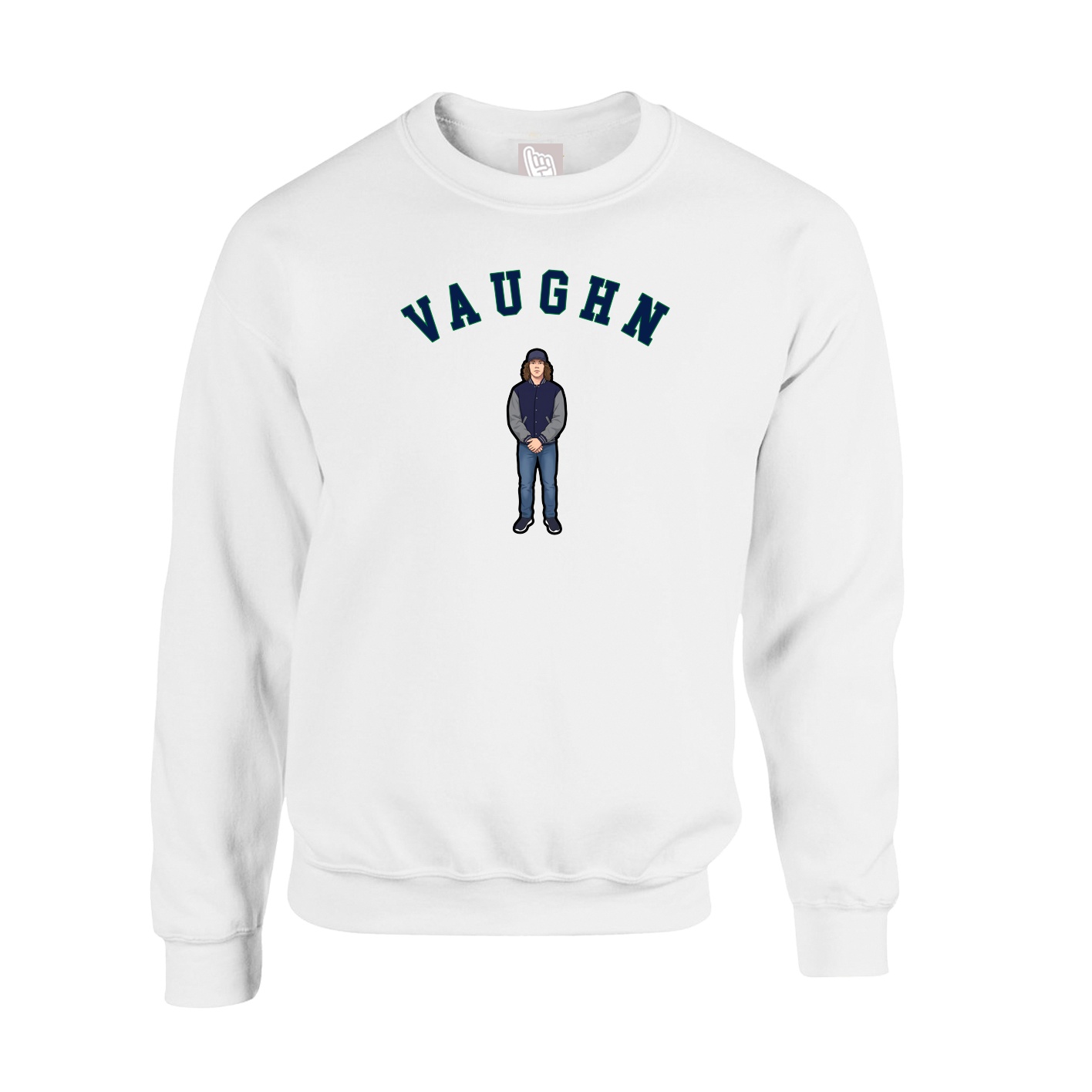 Fleece Crew — Shirsey Arch in White