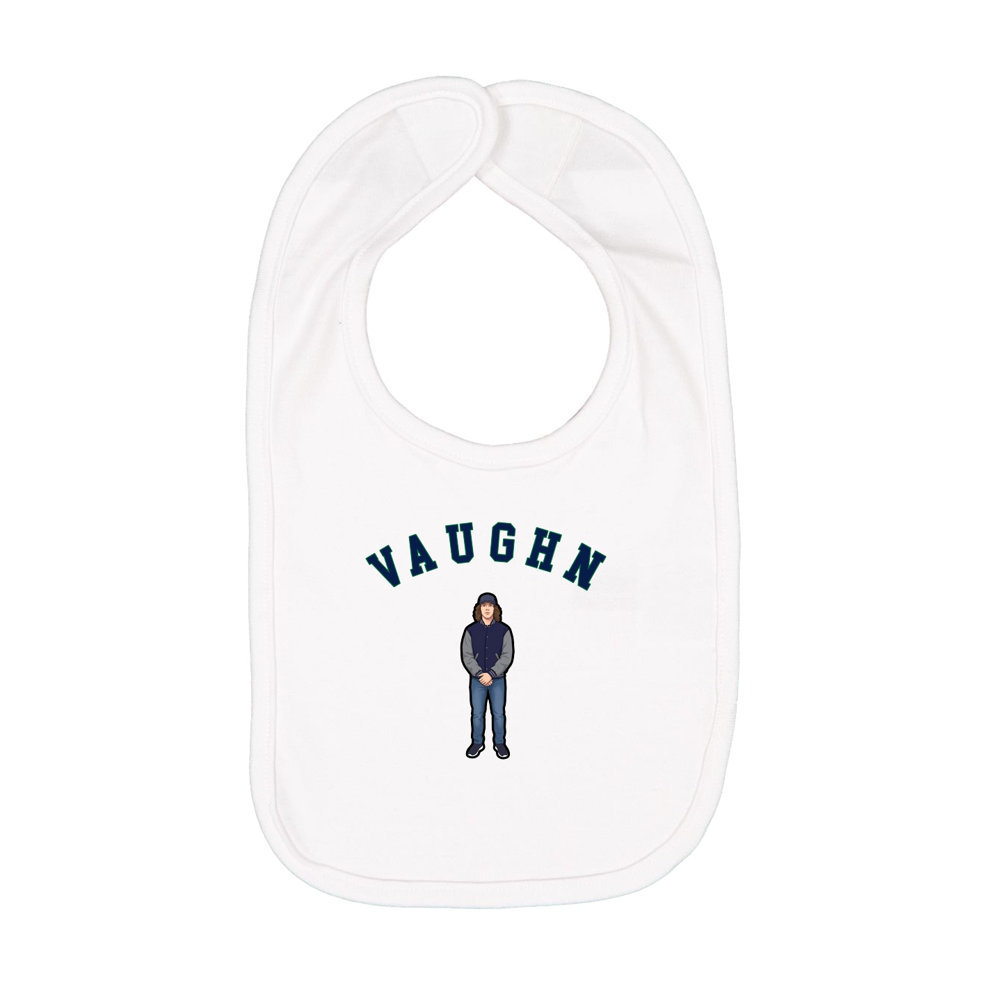 Infant Bib — Shirsey Arch in White