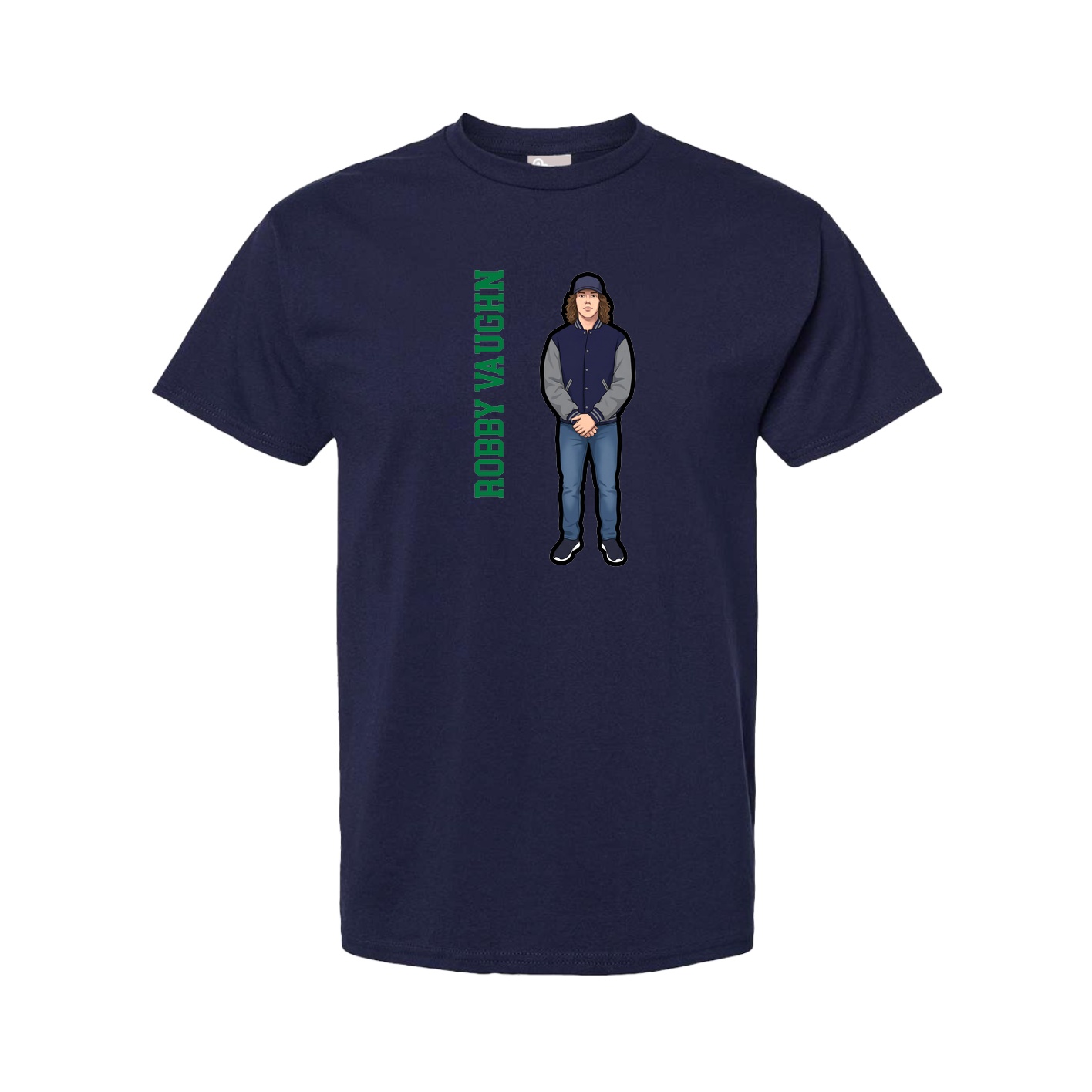 Youth Tee — Name Vertical in Navy