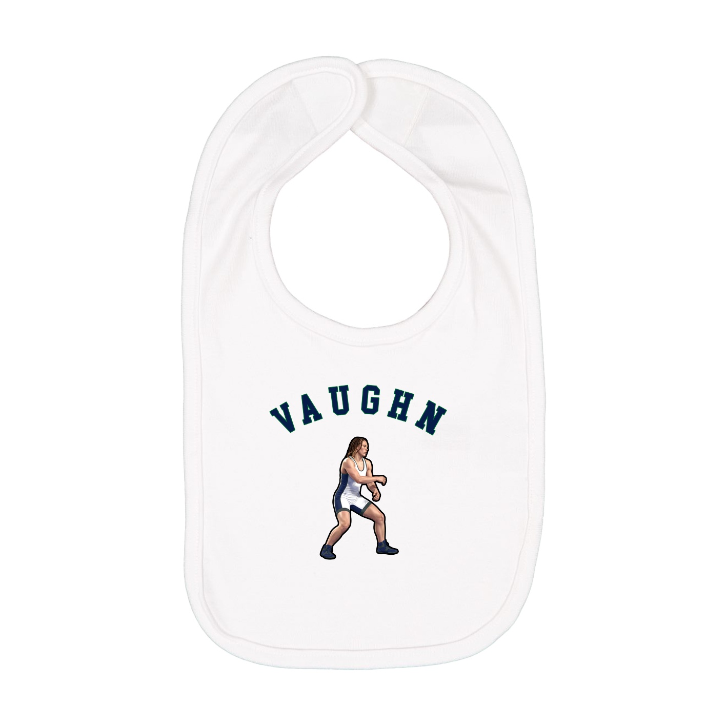 Infant Bib — Shirsey Arch in White