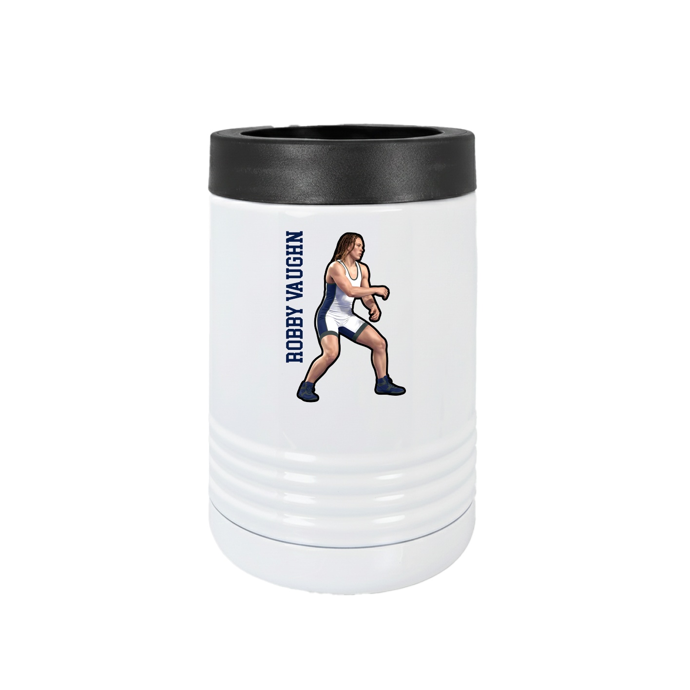 Beverage Holder — Name Vertical in White