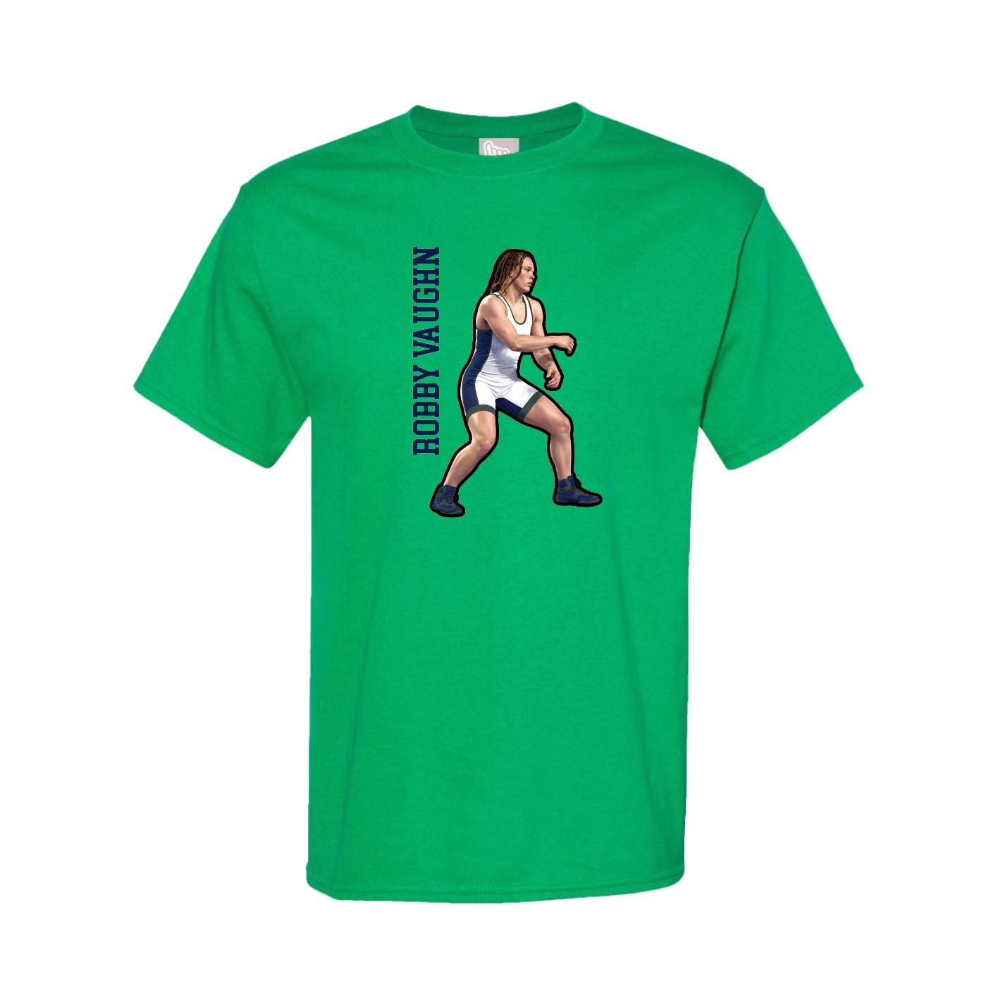 Tee — Name Vertical in Green