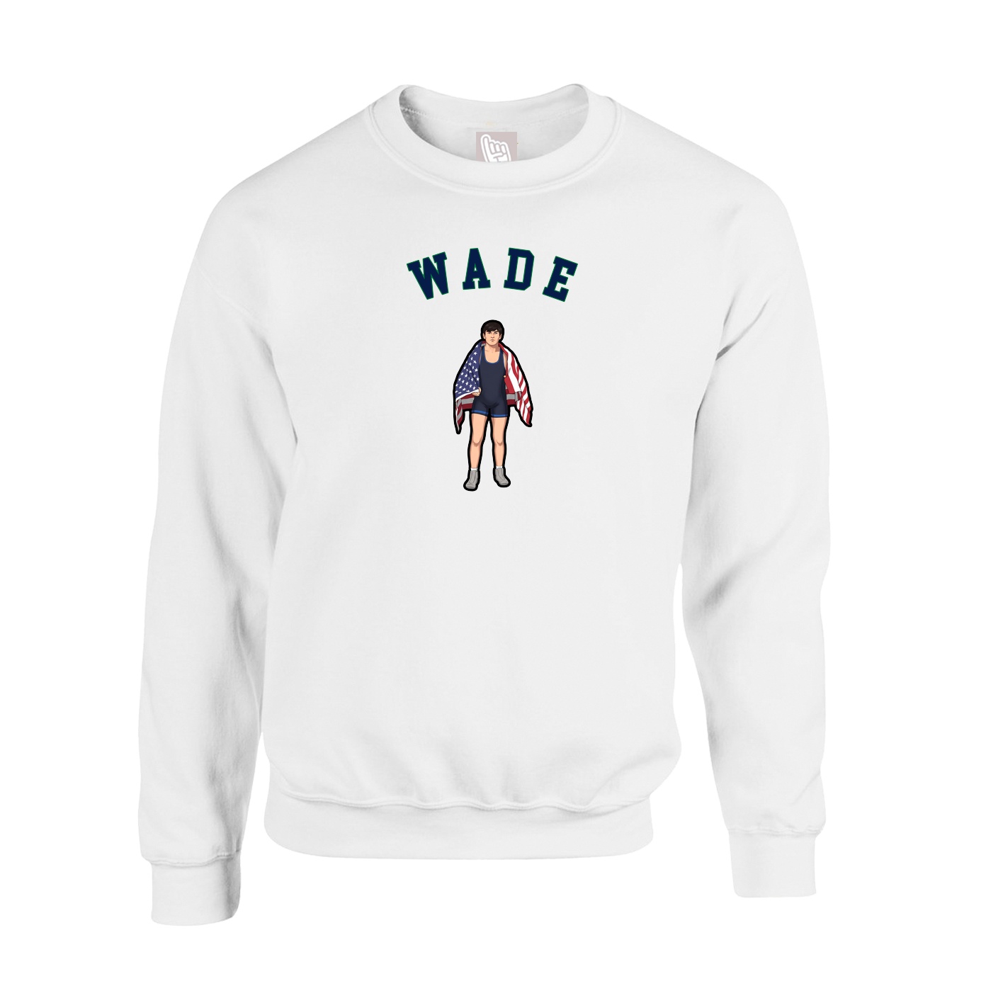 Fleece Crew — Shirsey Arch in White