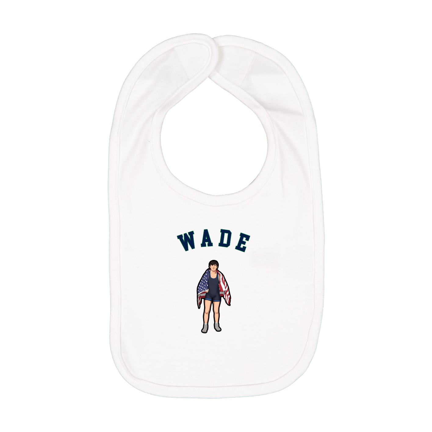 Infant Bib — Shirsey Arch in White