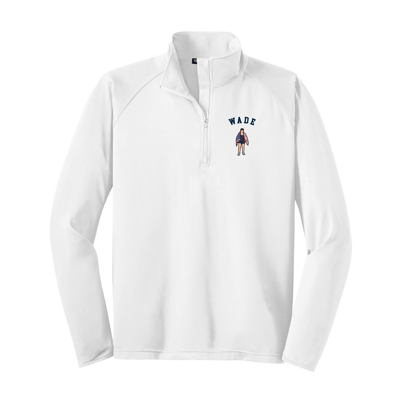 Q-Zip Pullover — Shirsey Arch in White