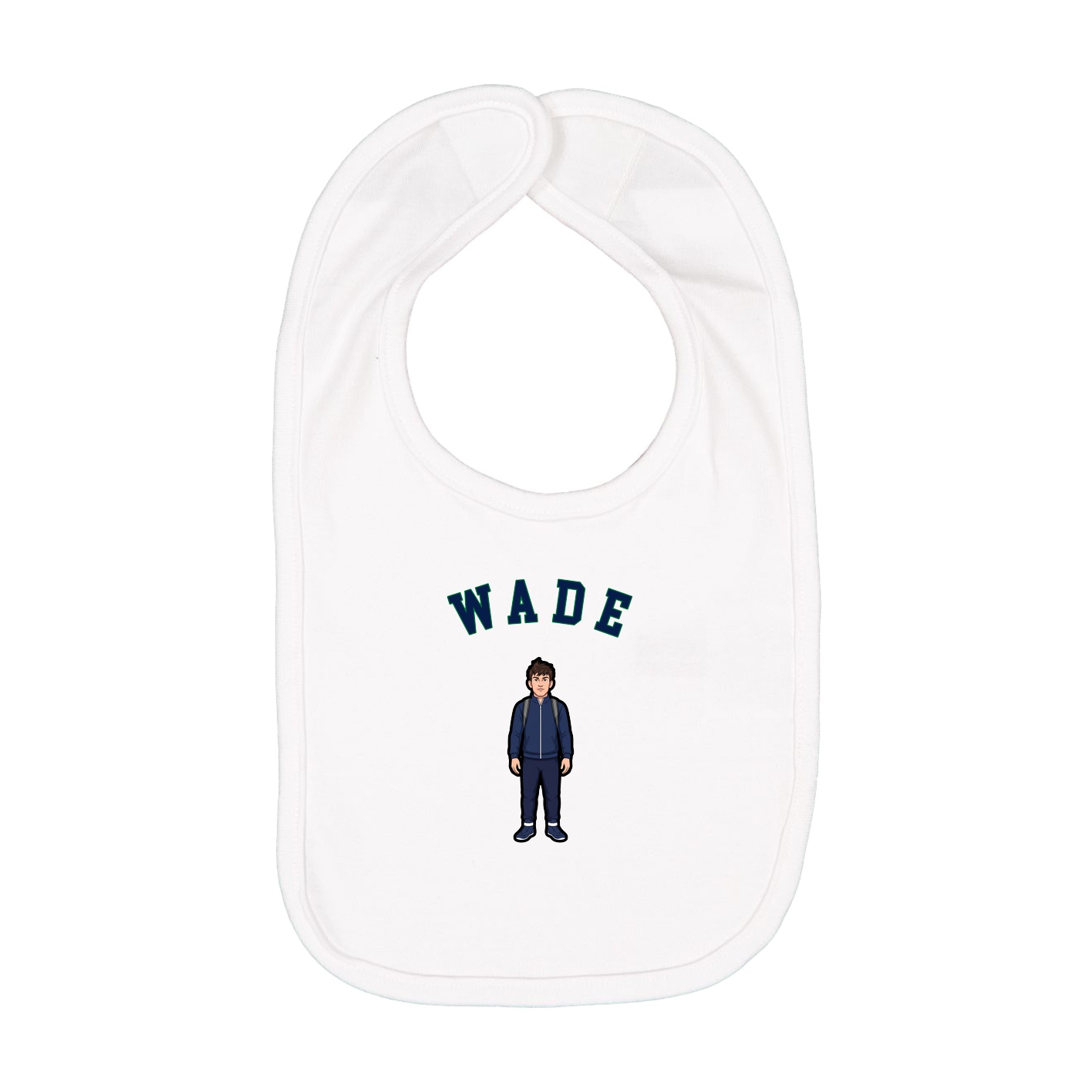 Infant Bib — Shirsey Arch in White