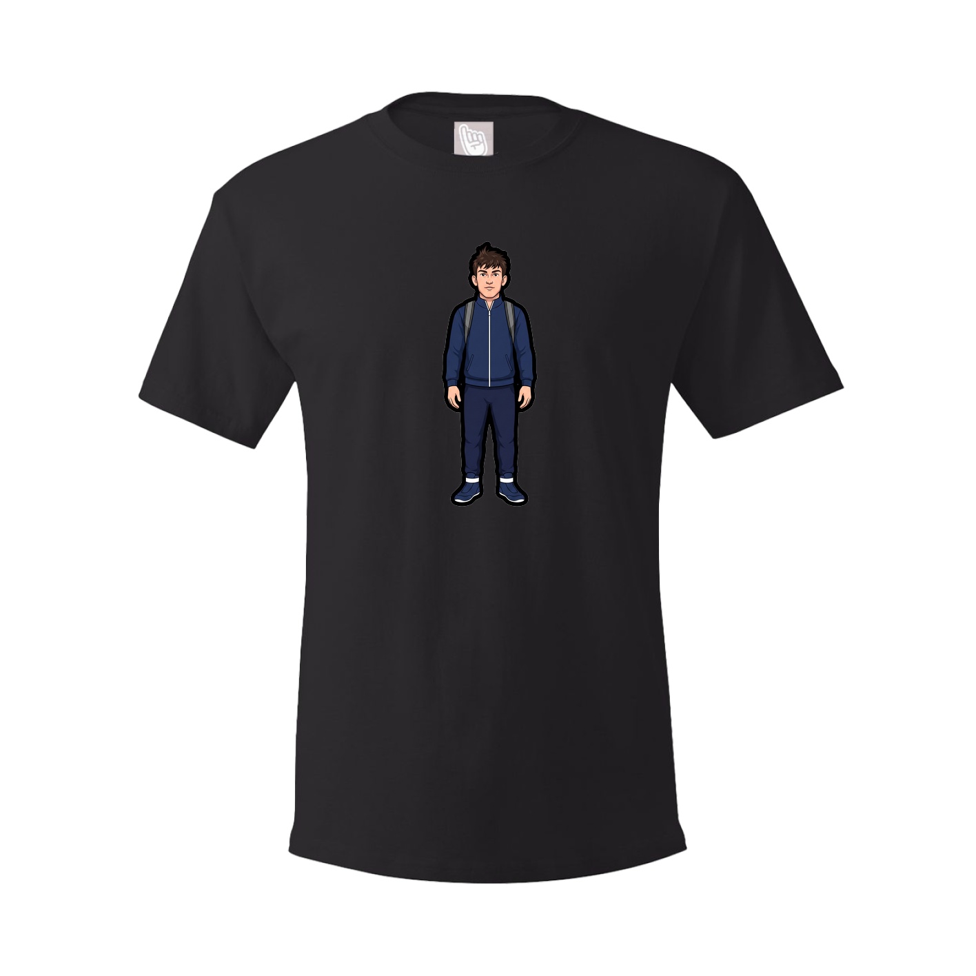 Tee — Name Vertical in Black