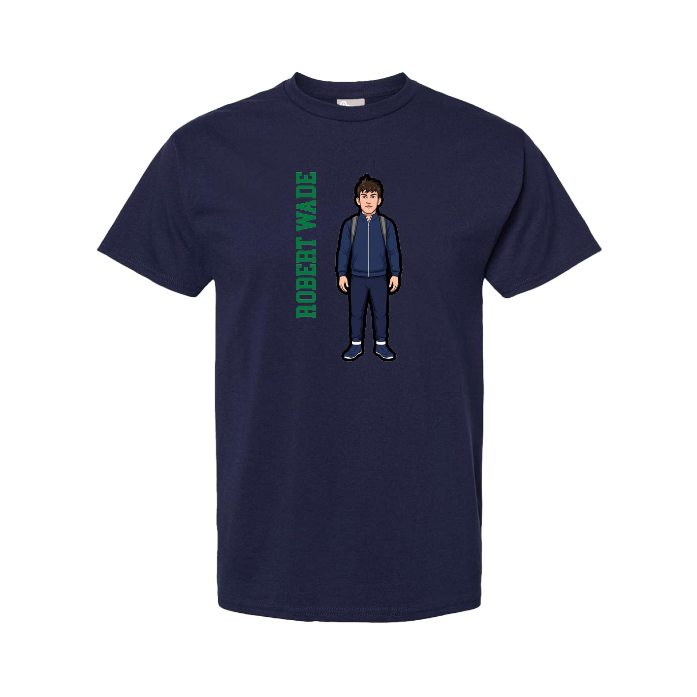Youth Tee — Name Vertical in Navy