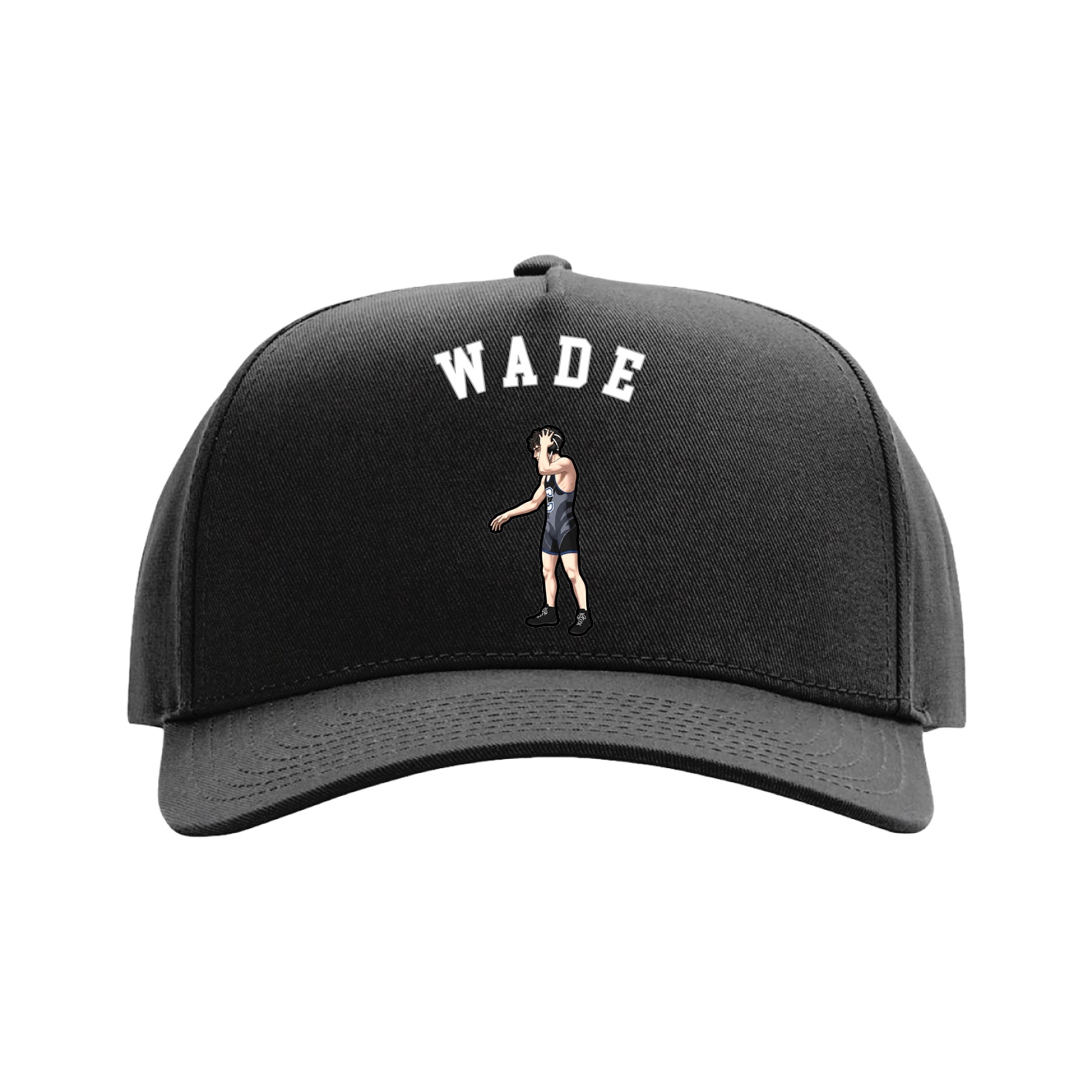Full Fabric Five-Panel Champ Cap — Shirsey Arch in Black