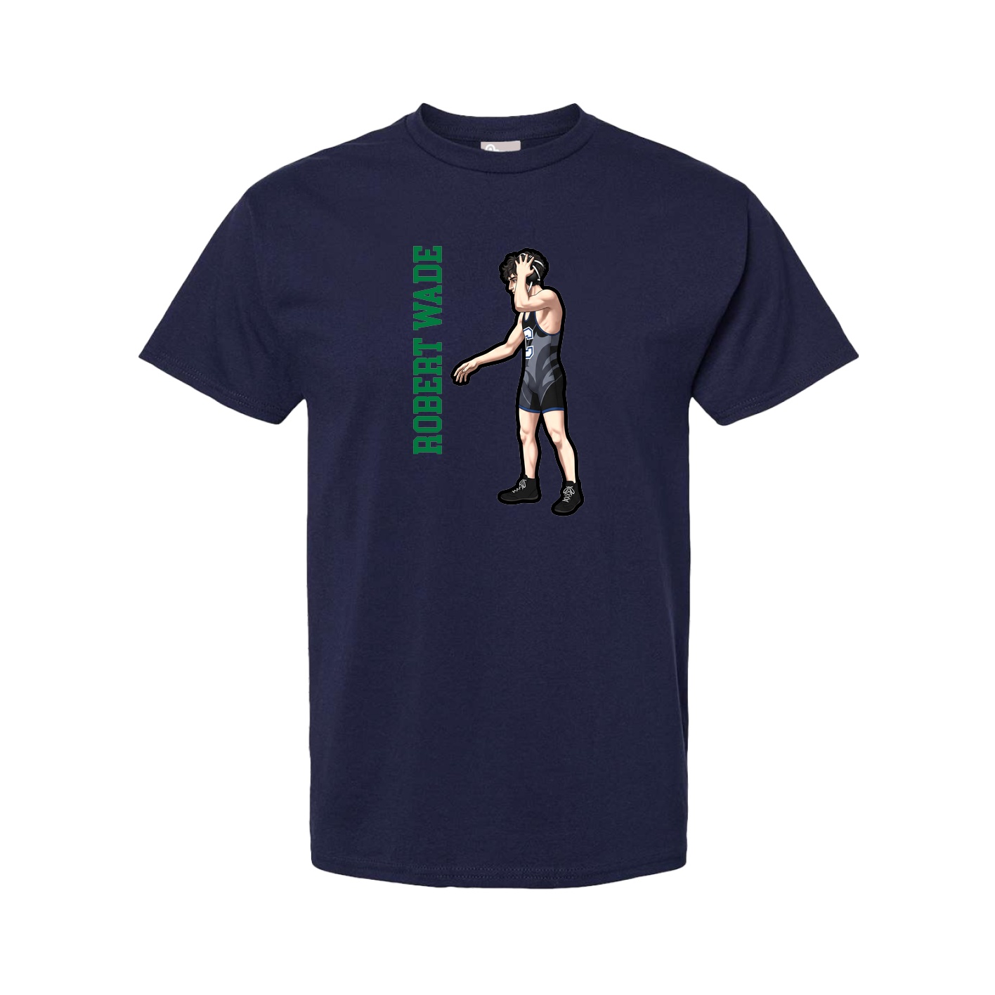 Tee — Name Vertical in Navy